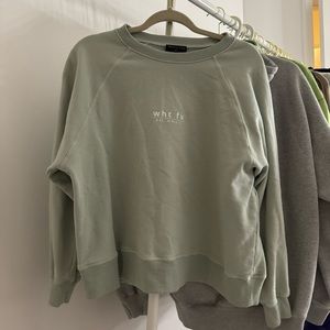 White Fox Light Sage Crewneck